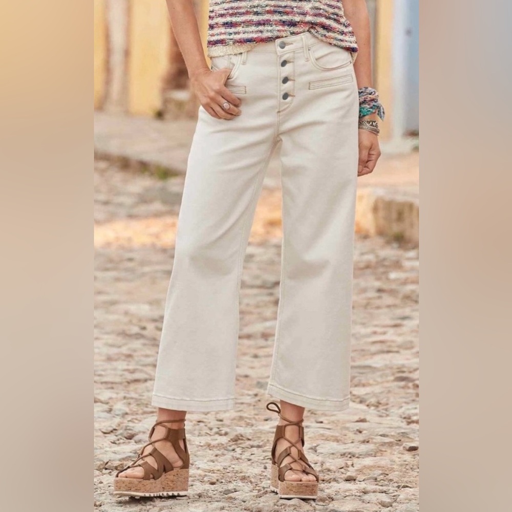 Driftwood Charlee Wide Leg Crop Button Fly High Rise Denim size 29